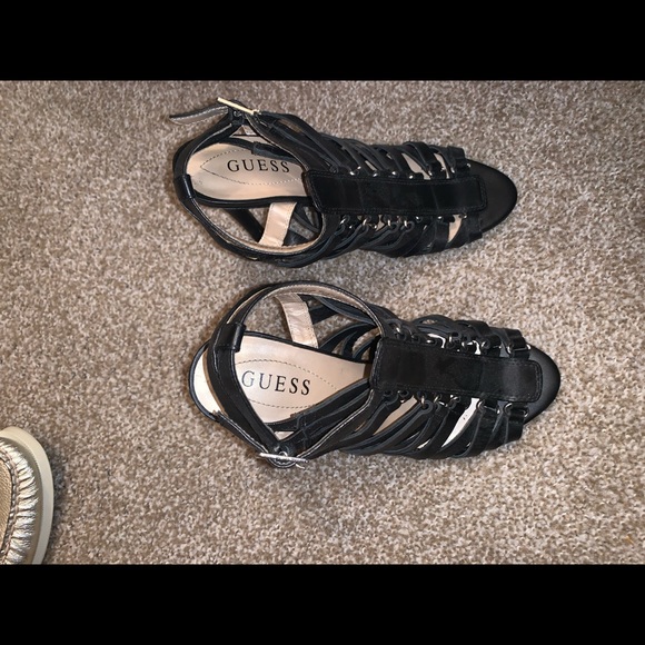 Guess leather caged high heeled gladiator sandals - Picture 5 of 6